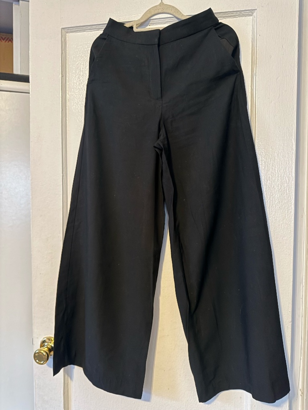 H&M Black Wide Leg Viscose Pants